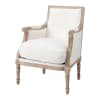 Fauteuil en lin ivoire